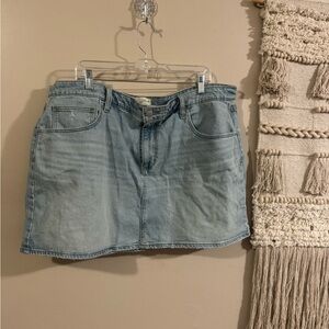 Plus Size 20 Womens Denim Mini Skirt